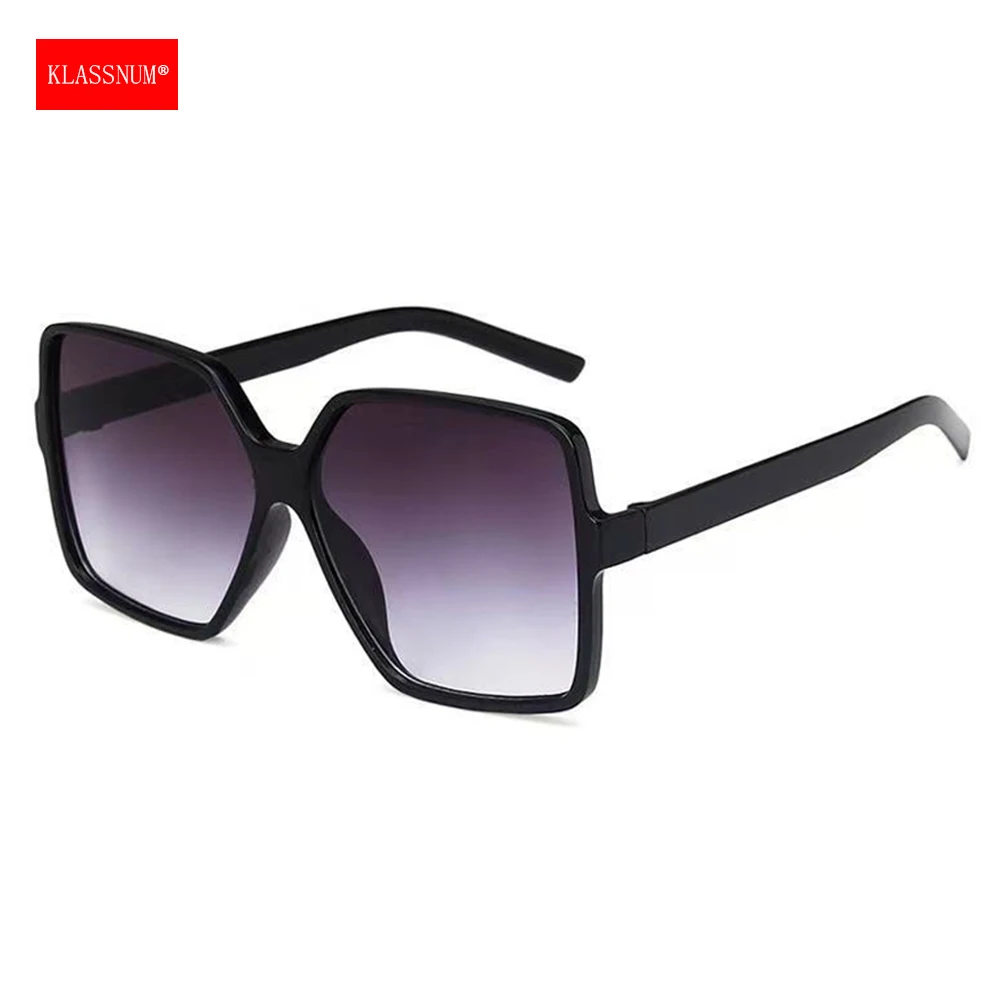 KLASSNUM Oversized Large Square Frame Sunglasses Ladies UV400 Protection Lens Decorative Sun Glasses Women 2026 Fashion Eyewear