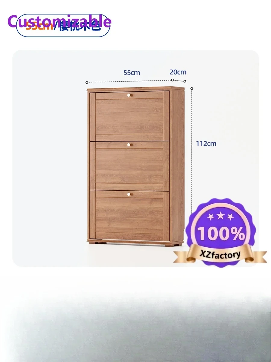 Factory Direct 2026 Top RatedUltra-thin shoe cabinet home tipping bucket integrated entrance cabinet installation-free multi-fun