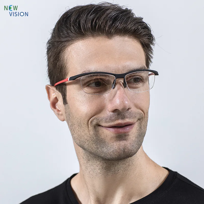 

2025 Summer New Men Basketball Football Myopia Glasses Frames Women Half Frame Square Outdoor Sports Cycling Anti Slip Eyeglass
