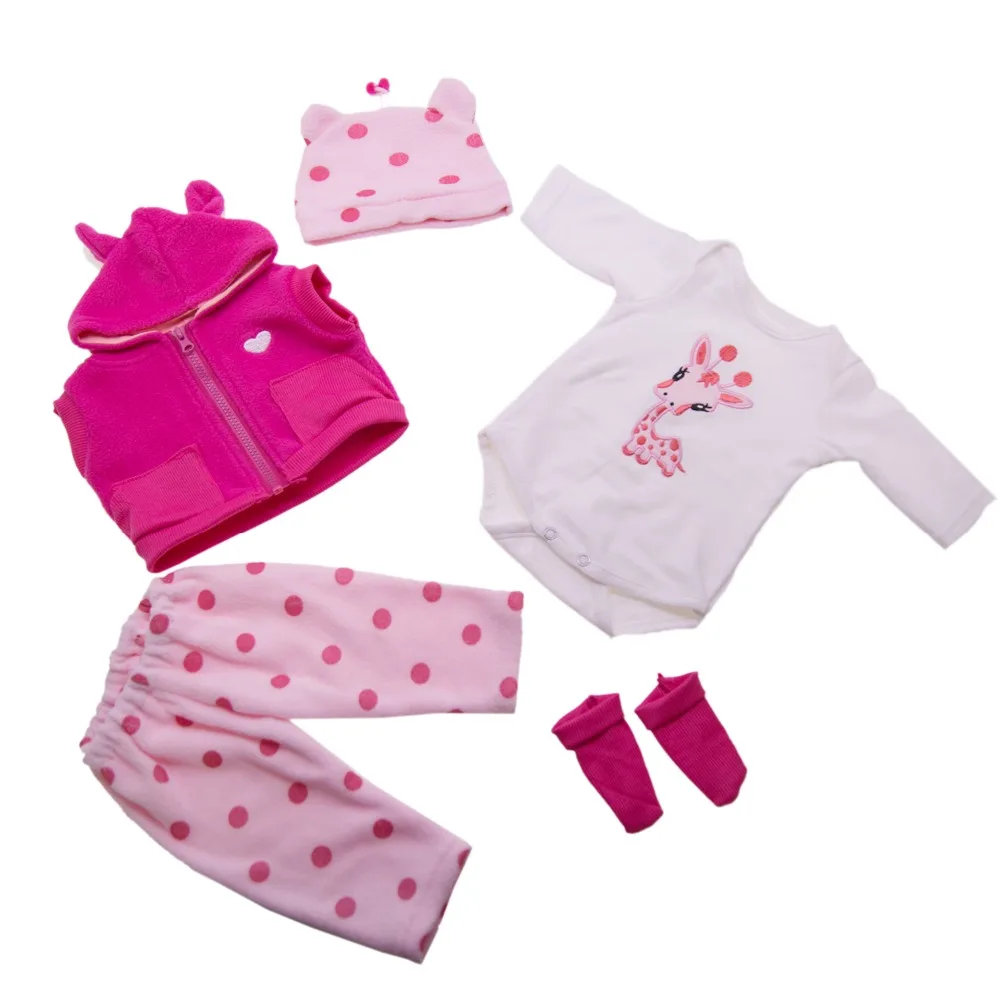 Doll Clothes   for 45-50cm/55-60cm Reborn Baby silicone doll clothing set Boy Girl Bebe Reborn Toddler doll outfit