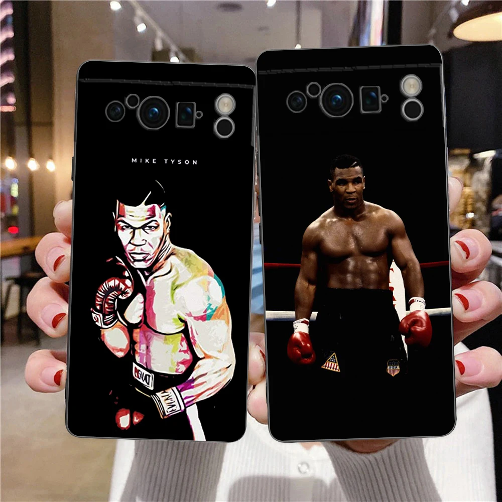 Mike Tyson Boxer Phone Case For Google Pixel 8 A 7 6 Pro 6A 5G Black Soft Shockproof Back Cover Silicone TPU Shell Coque