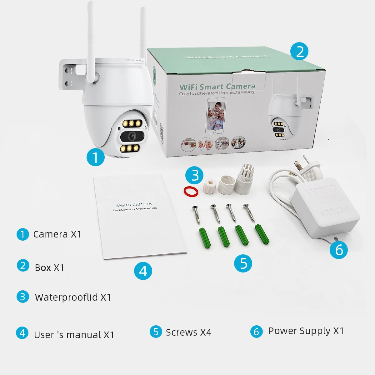 4MP WiFi PTZ Camera 2K AI Human Detection Home Color Night CCTV Security IP Cam Two Way Audio Outdoor Video Surveillance Camera