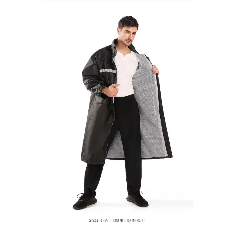 

Adult Men Outdoor Labor Protection Windproof and Waterproof Thick Long Integrated Raincoat High-quality Thickened Neutral Jacket