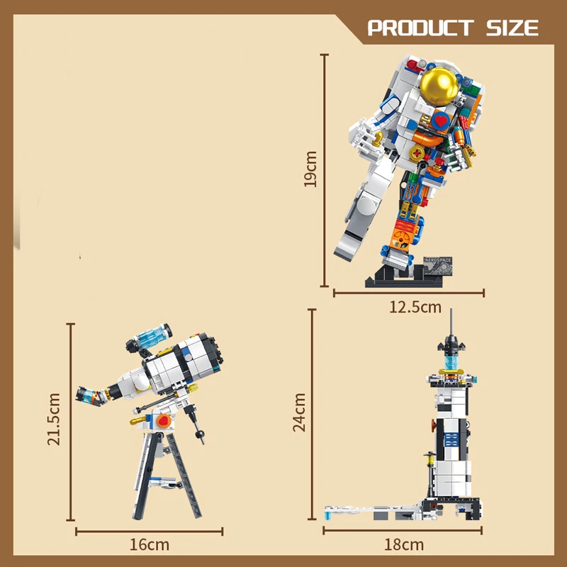 Kreative 3 in 1 Astronaut Baustein Spielzeug setzt Moc Raumstation Explorer Raum Pfeil Mini Ziegel Spielzeug für Kinder Jungen Geschenke