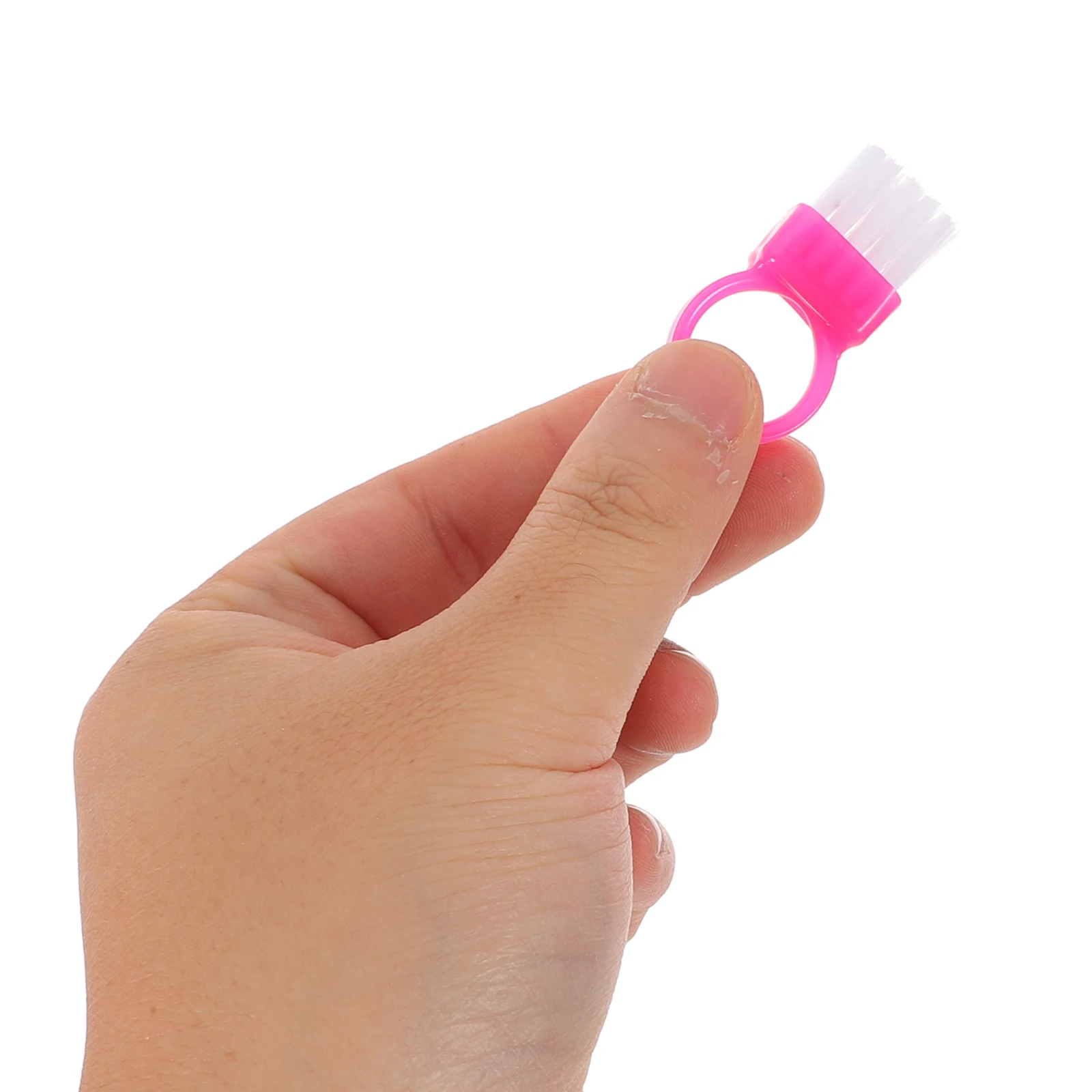 

100pcs Plastic Nail Brush Small Hard Bristles Fingernail Cleaner For Debris Removal Manicure Tools Portable Travel Friendly