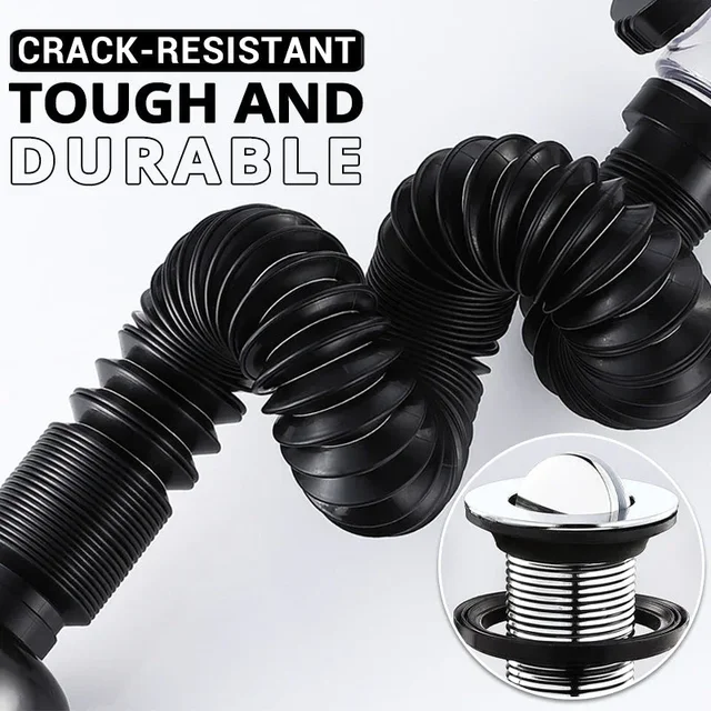 Flip Top Anti-Odor Drain Pipe Set Kitchen Sink Drain Retractable Deodorizing Filter Flexible Downspout Bathroom Anti Clogging 4 Flip Top Anti-Odor Drain Pipe Set Kitchen Sink Drain Retractable Deodorizing Filter Flexible Downspout Bathroom Anti Clogging 4