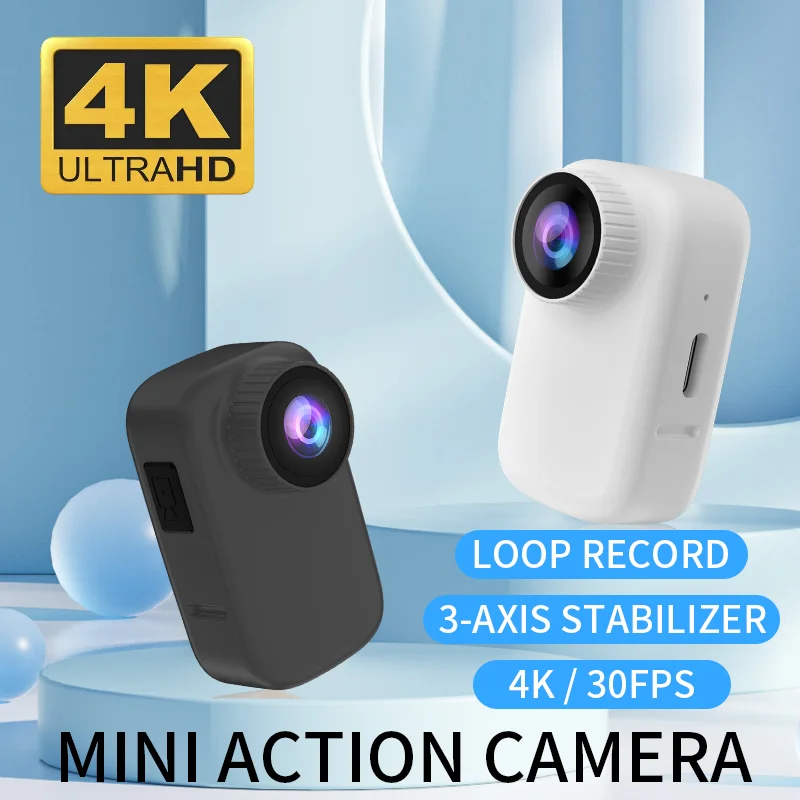 New 4K Wifi Thumb Camera Action Camera Recorder Anti-Shake Touch Screen Sport Camera for Motorcycle Riding Car Video DV Shooting