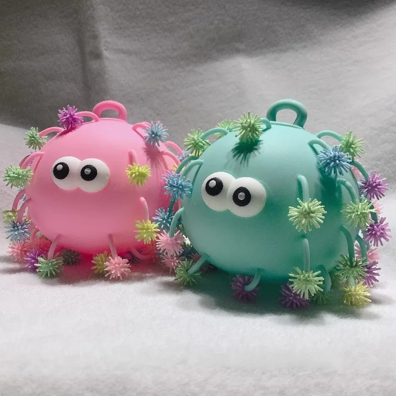 Creative Fidgets Toys Flashing Colorful Soft Squeeze Ball Cute Handheld Stress Relief Light Squeeze Toy for Kids Adults Gifts