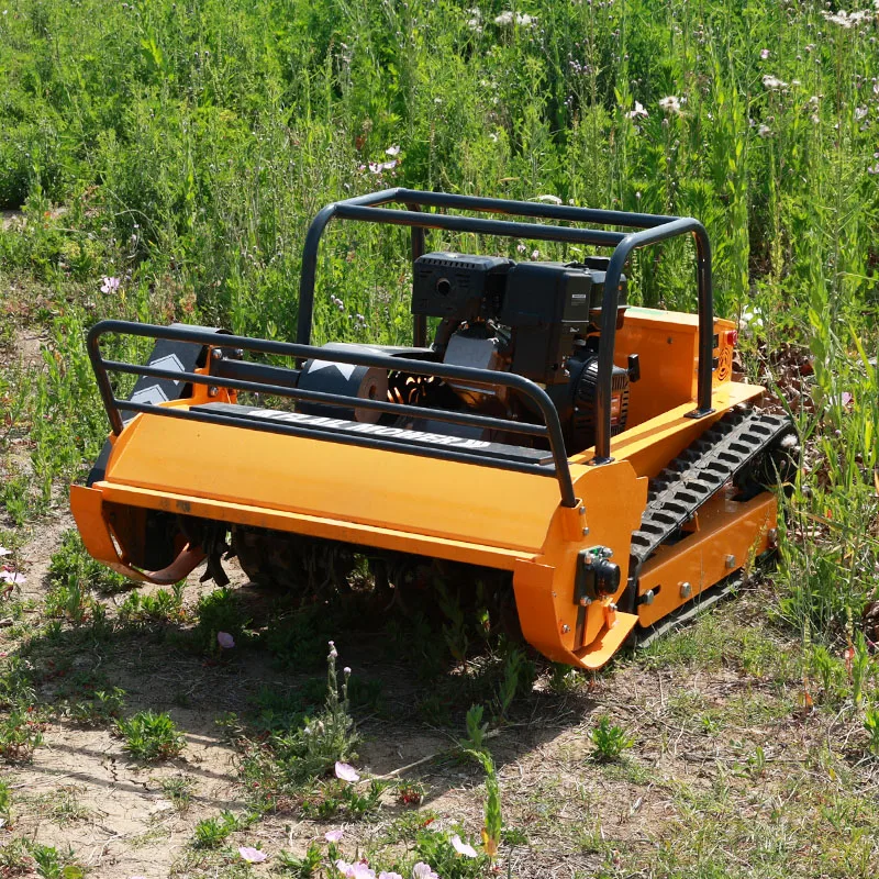 Customized New Arrival Petrol Self Propelled Lawn Mower Lawn Mower Robot For Mountain Slope Garden Greening Works