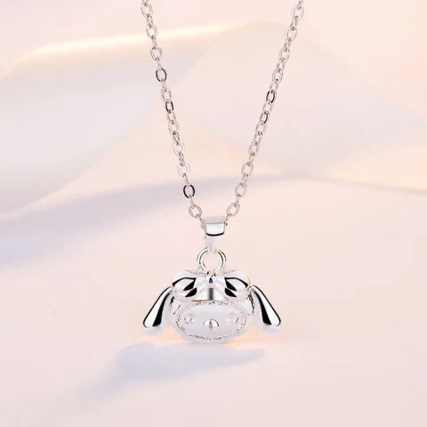 Miniso clavicle chain silver plated best friend student couple birthday gift Sanrio Yugui Dog Melody Kulomi necklace