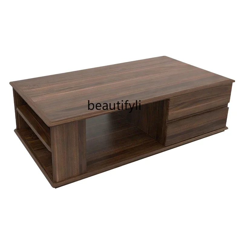 

A16 Modern Minimalist Solid Wood Coffee Table Living Room Walnut Small Apartment Home Rectangular Tea Table furniture living roo