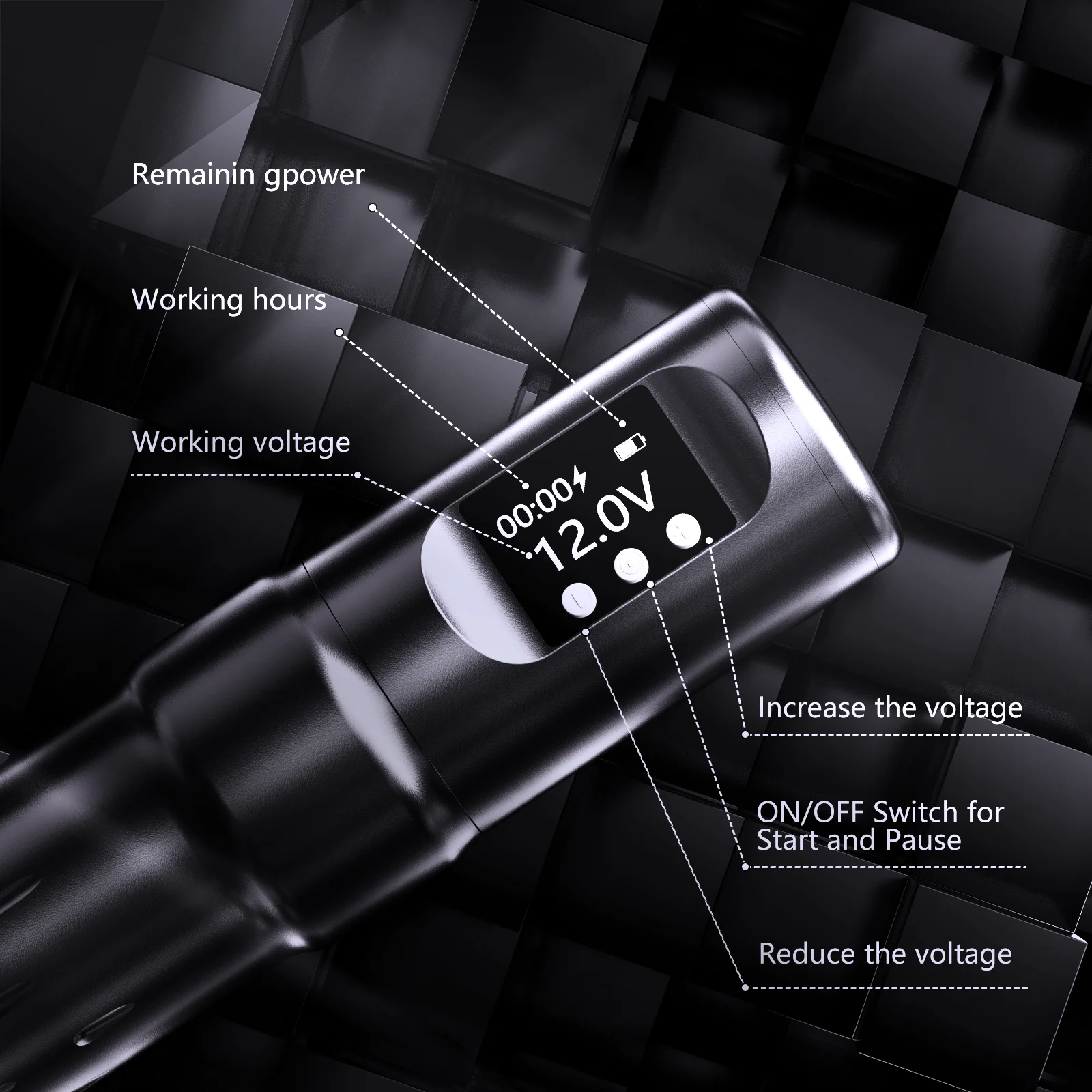 BIGWASP V74 مجموعة ماكينة رسم الوشم التجميلي 1800 مللي أمبير بطارية ماكينة رسم الوشم التجميلي الدوارة مع 10 قطعة/صندوق إبر خرطوشة الوشم لتوريد المبتدئين