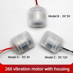 Micro Mini R260 Vibration Motor DC 3V 5V 12V With housing Vibrator For Electric Massager Vibrating Frog Feeder Strong Vibrator
