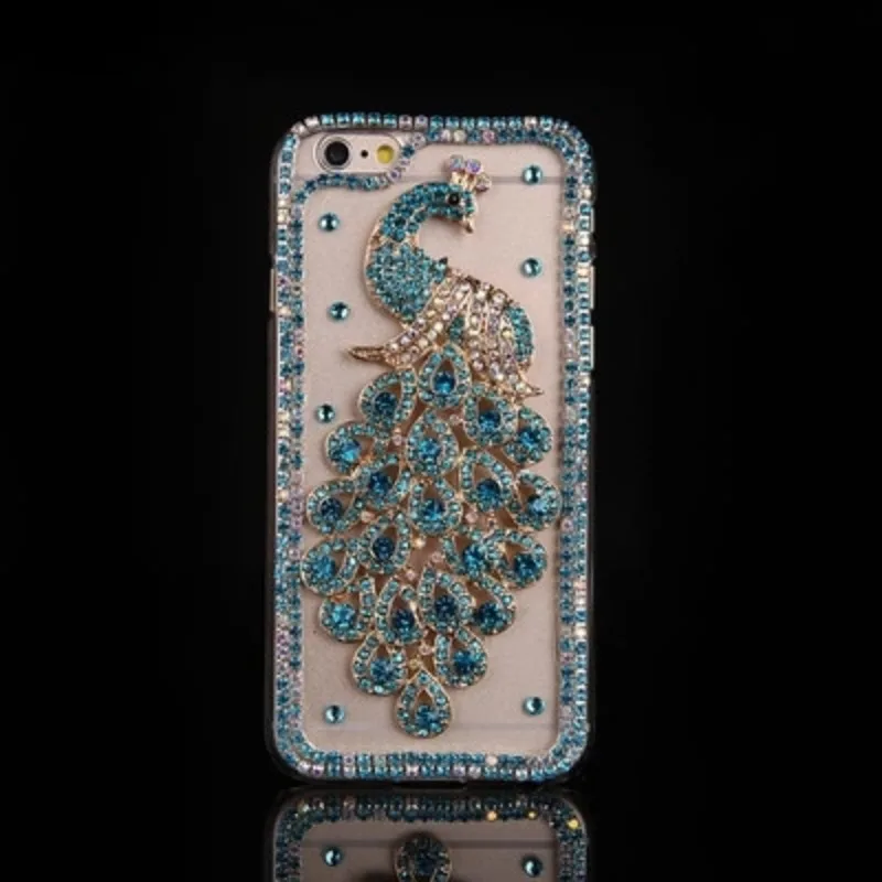 Luxury Bling Glitter Rhinestone Chain Peacock Phone Case, Soft Cover for Samsung, A50, A70S, A32, 5G, A52, A71, 4G, A51, A72