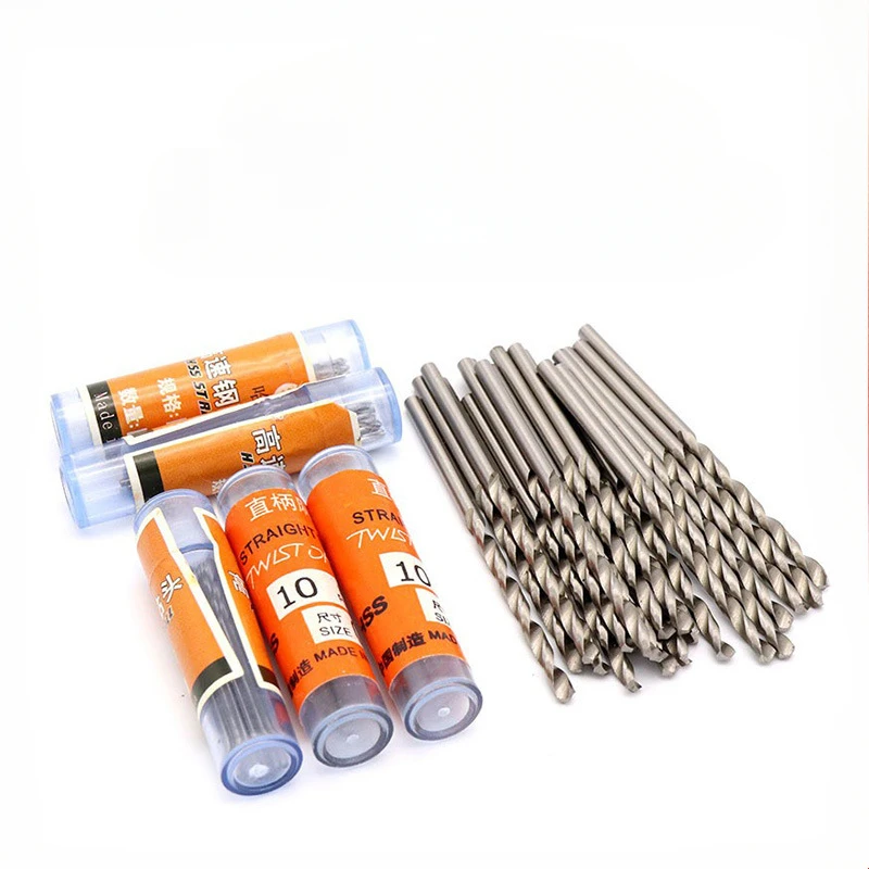 10pcs HSS Twist Drill Bit Set 0.6-4.0mm For Stainless Steel and Wood Drilling Electric Drill Bits Steel Hole Cutter