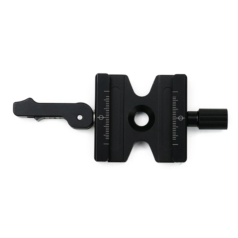 QJ-06 Double Lock Mounting Plate Camera Clamp Quick Release Plate Clamp Adjustable Knob Adapter For Arca Swiss Tripod Ball Head