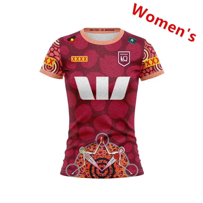 

2024 QUEENSLAND MAROONS WOMENS INDIGENOUS RUGBY WOMENS JERSEY size S--3XL ( Print name and number )