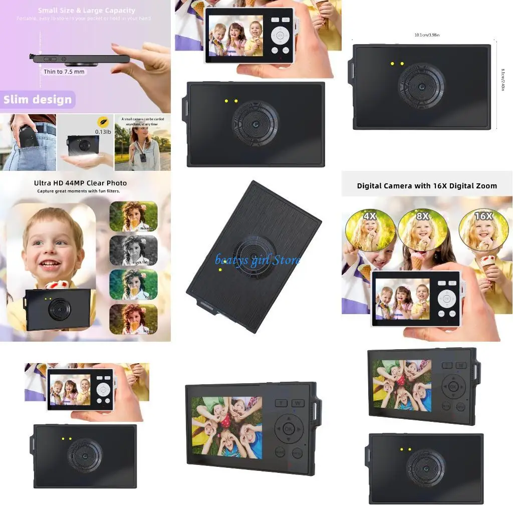 

C7AB CCD Camera 44MP 1080P 30FPS Digital Camera 1000mAh Battery Capacity TypeC