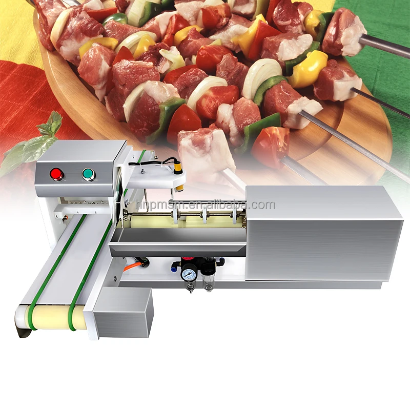 High-Production Skewer Equipment Automatic Food Skewering Machine for Meat and Vegetables Industrial BBQ Skewer Production Line