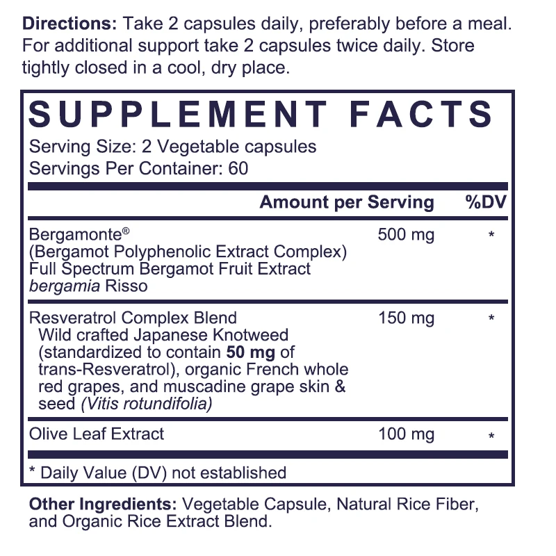 Bergamot Extract - Supports Normal Cholesterol Levels and Healthy Cell Function