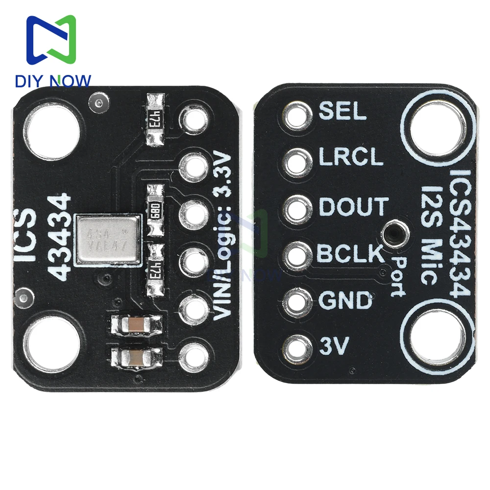 ICS-43434 I2S DC 1,5 В-3,6 В MEMS микрофонный модуль, недорогой фильтр нижних частот, мини-цифровой микрофон, модуль ICS-43434