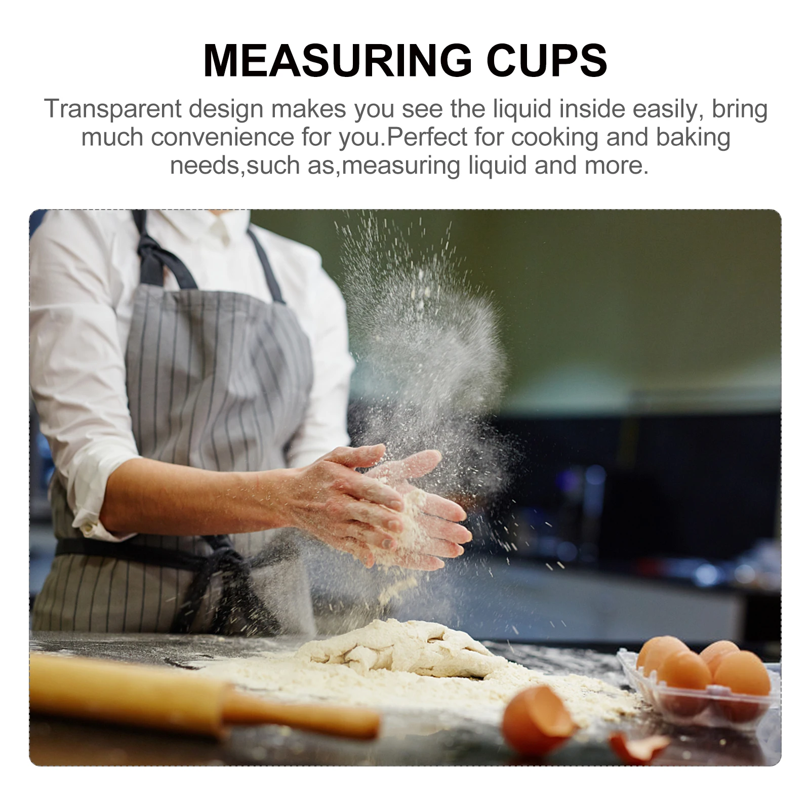 

3pcs 1000Ml Measuring Cup Plastic Transparent Scale Liquid Graduated Cylinder Baking Kitchen Tool Lightweight Clear