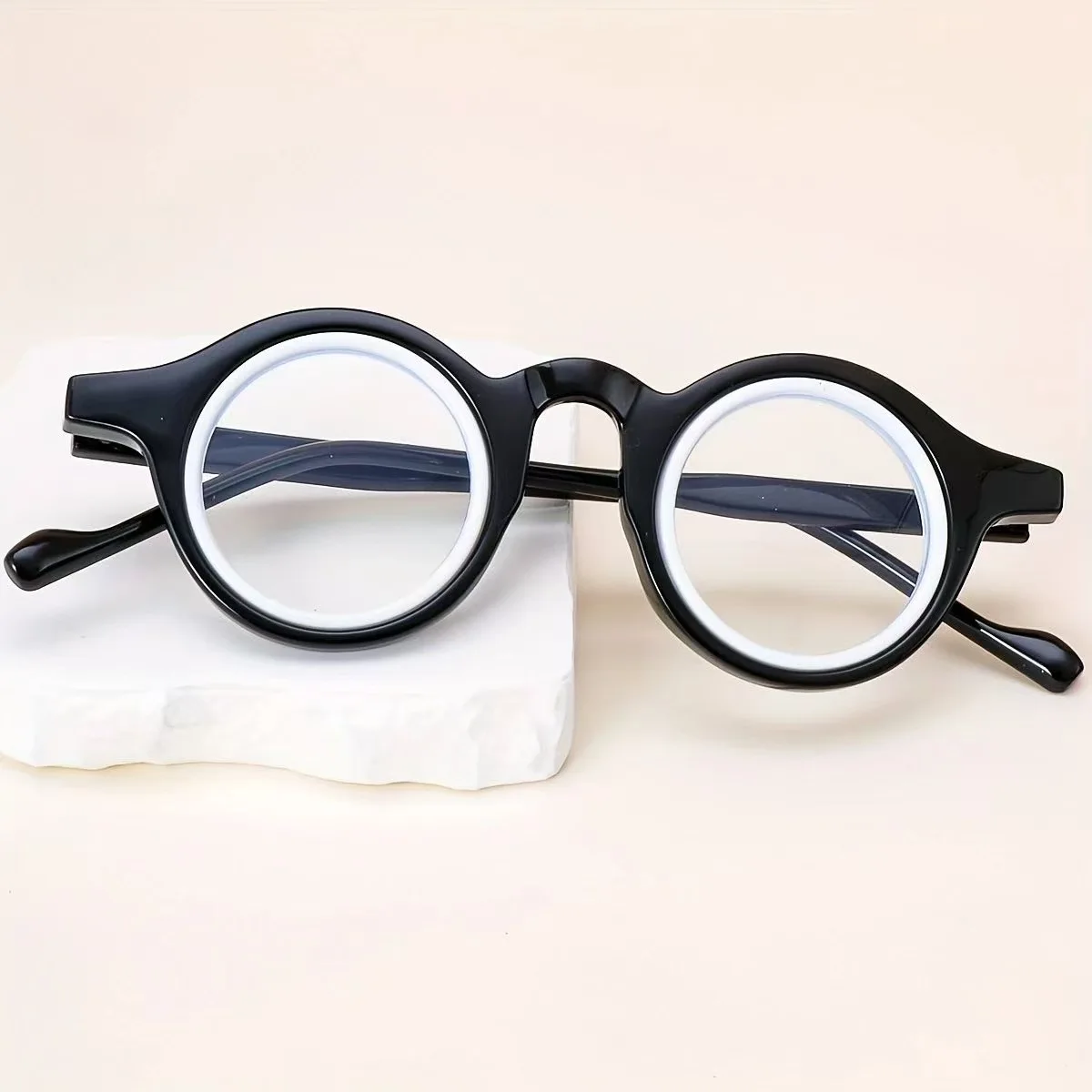 2025 neue Retro Kleine Runde Rahmen Mann Frau Lesen Brillen Blockieren Blau Licht Leser Vielseitig Trend Unisex Lesebrille – Detail 9