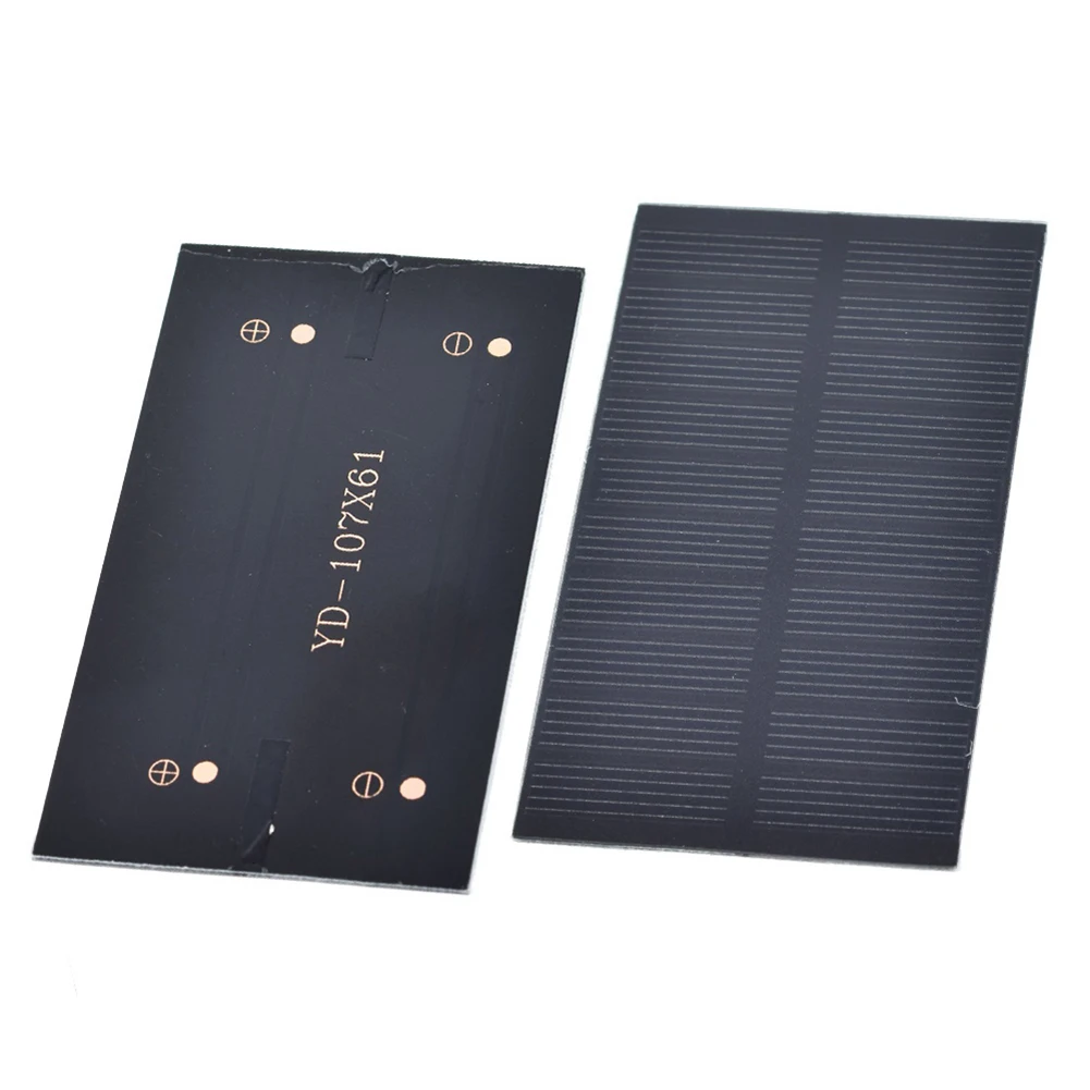 1W 5V Solar Panel Monocrystalline Silicon 107x61MM Portable Mini Solar Panel For Mobile Phone Travel