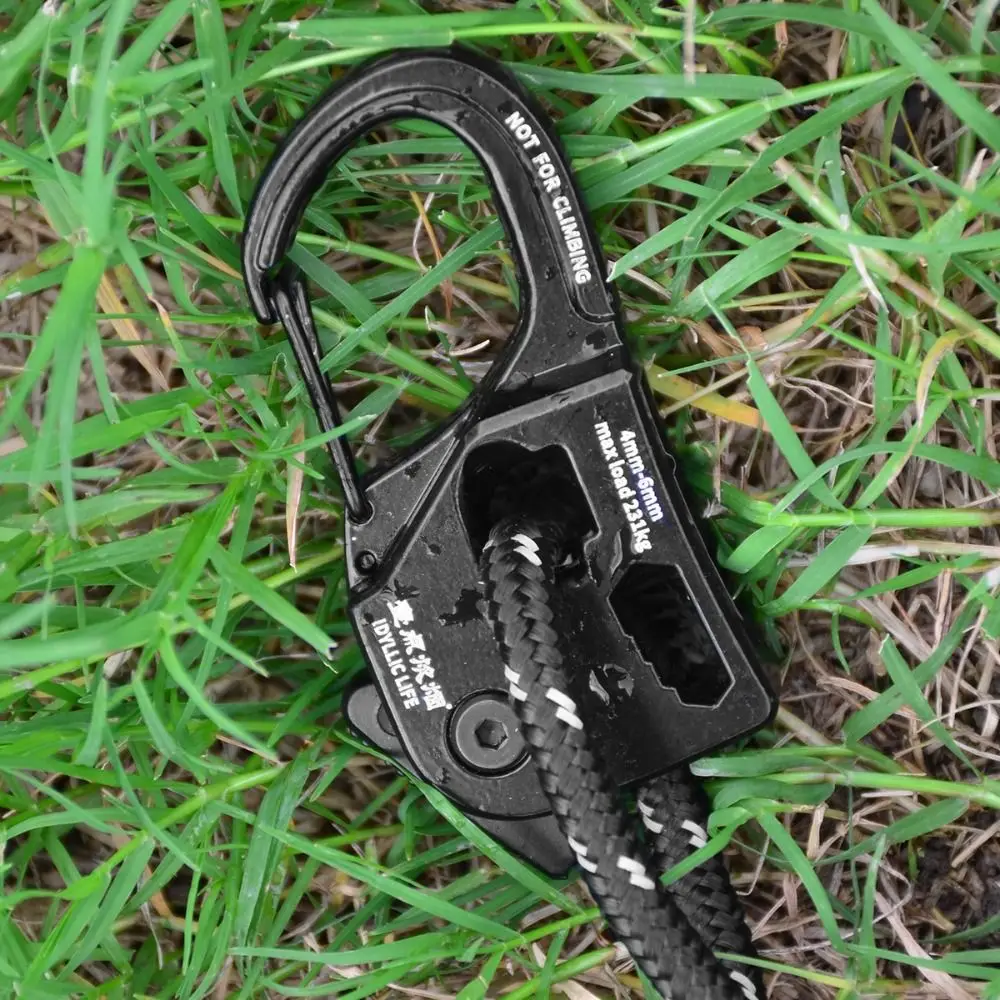 

Camping Buckle Rope Tightener Self-locking Lightweight Tent Rope Tensioner Survival Quick Fix Tent Cord Adjuster