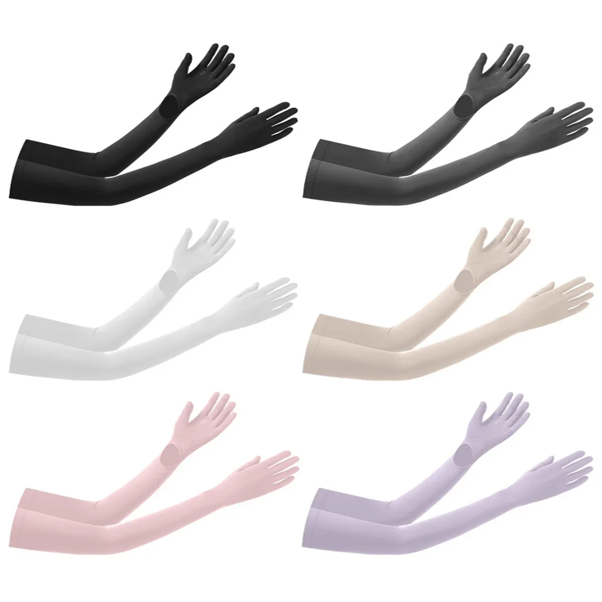 

Sun Protection Gloves Ice Sleeves Integrated Palm Non-slip Anti-ultraviolet Sun Protection Sleeves Loose Full Finger Outdoor Cyc