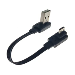 20CM Super Flat Flexible Up and Down Left Right Angled 90° USB Micro USB Plug to USB Left Right Male Data Cable 10CM 30CM 50CM