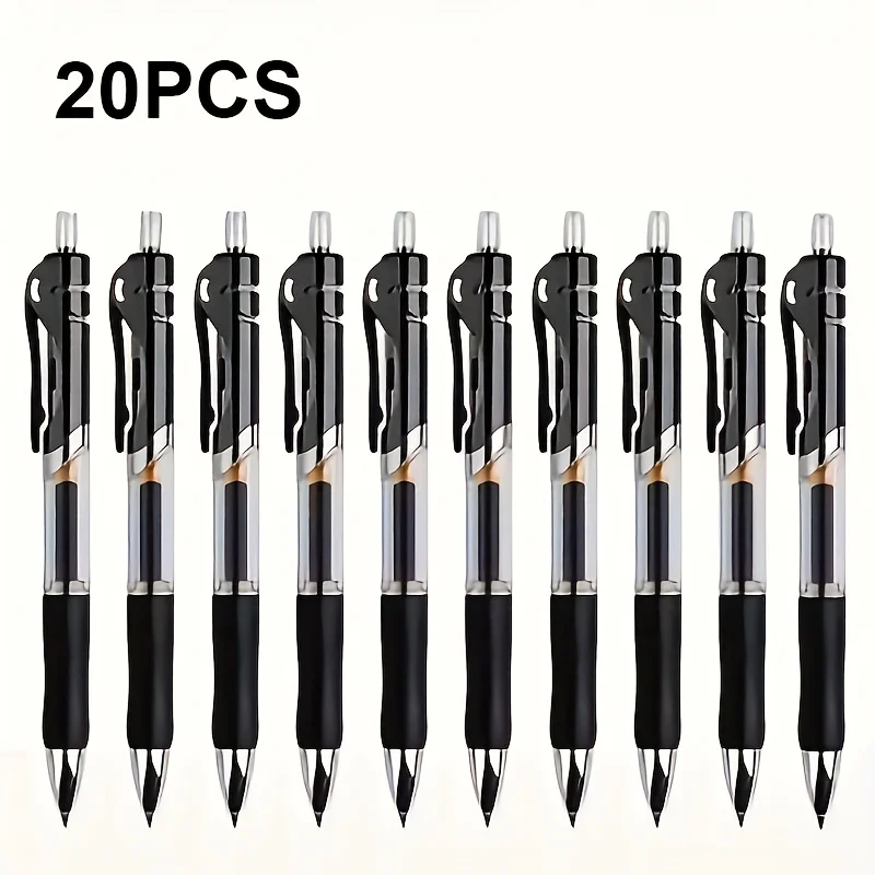 

20pcs of Retractable Gel Pens for Office Use, K35 in Black, Red, And Blue, 0.5Mm Bullet Tip Signature Pens