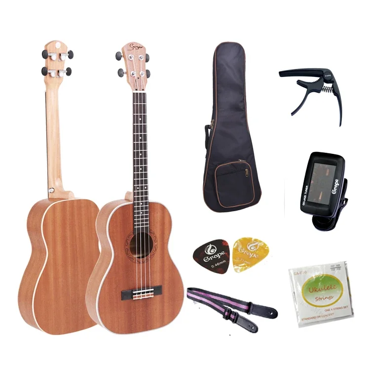 China factory oem custom brand logo accessories pack 30inch ukulele baritone