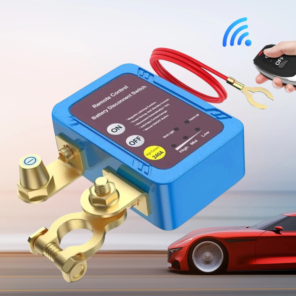 

Реле отключения автомобильного аккумулятора 12 В/240 А, защита низкого напряжения, главный выключатель, многоцелевой для лодок, автофургонов, прицепов, мотоциклов