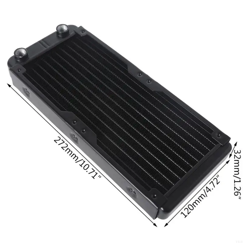 Y4UE DIY Liquid Cooling System High-Density Fins 10 Row Aluminum Tubes Radiator 240mm
