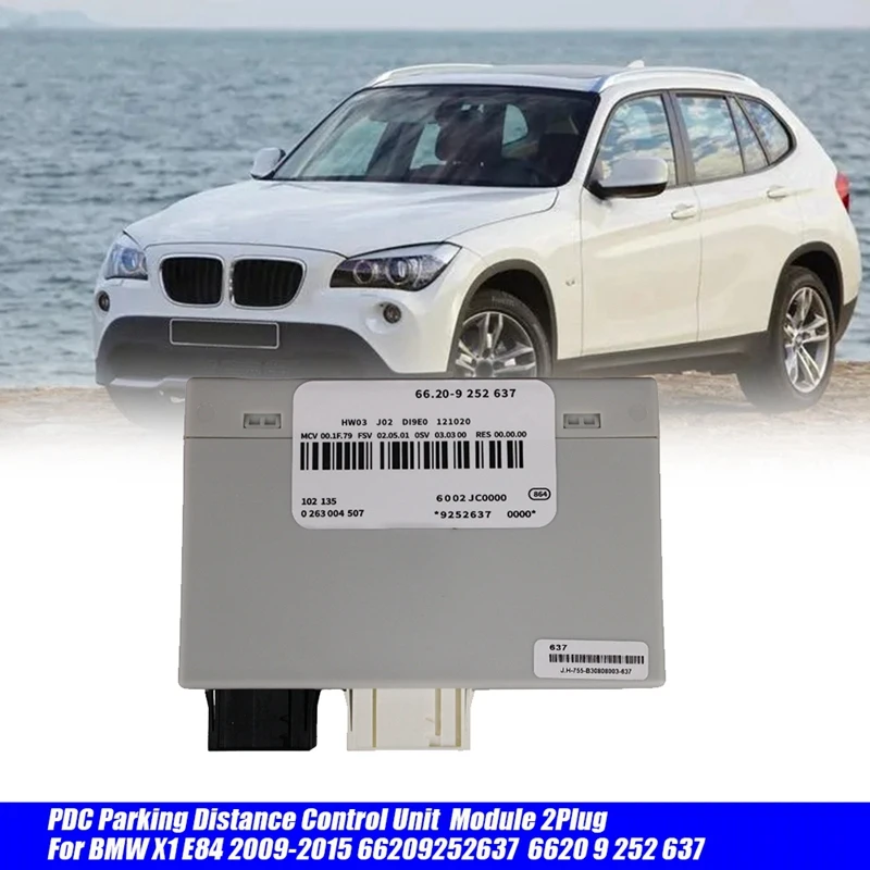 BB Car PDC Park Distance Control Module 66209252637 For BMW X1 E84 2009-2015 2Plug Parking Control Unit 6620 9 252 637