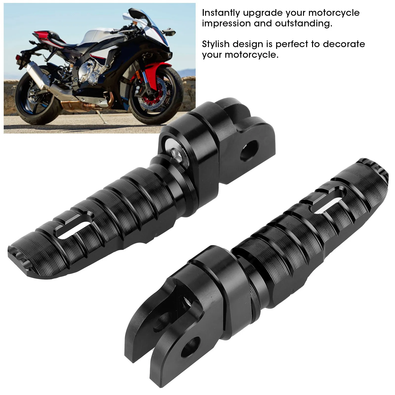 Foot Peg Foot Peg Mounts Motorcycle Front Footrests Front Left Right Pairs Fit for  MT‑03 MT‑25 MT‑07 MT‑09 R3 XJ6