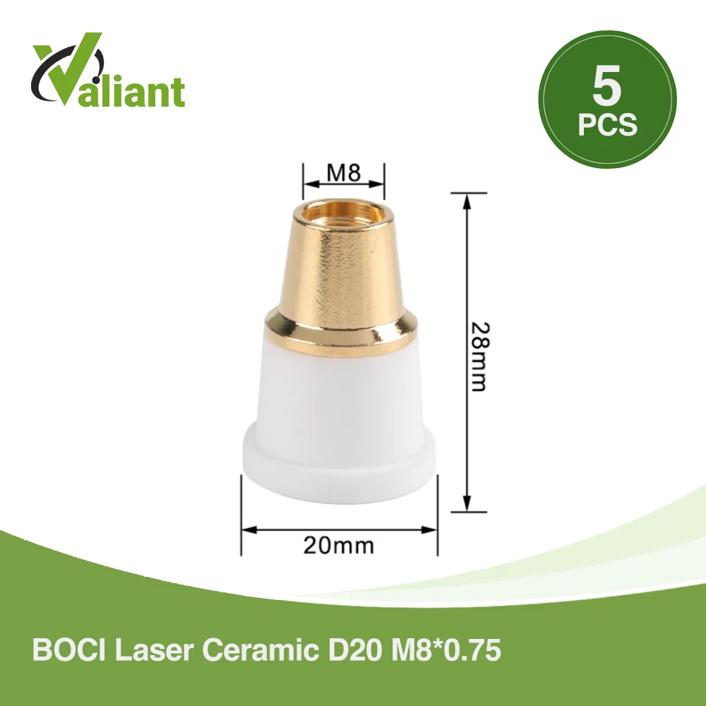 5Pcs BOCI Laser Ceramic Rings D20 M8*0.75 DY.C.A0004AA Laser Equipment Parts for BOCI 3D Cutting Head