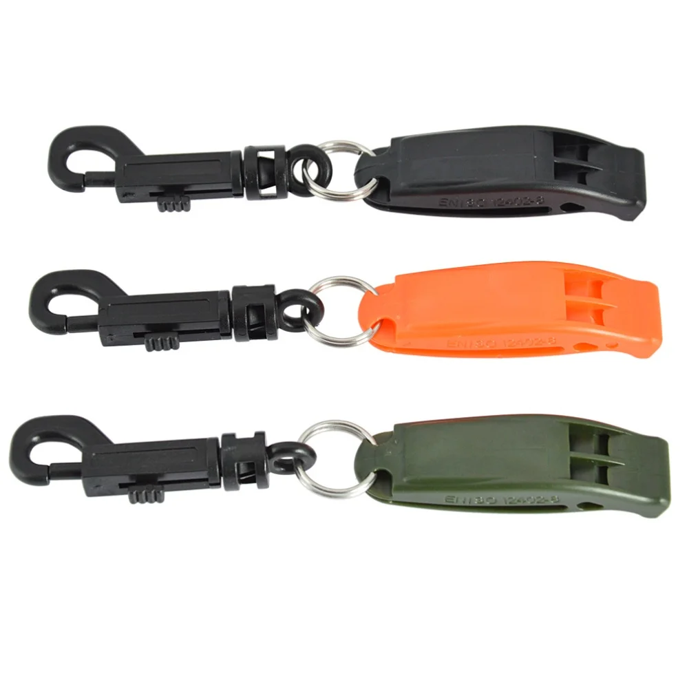 Outdoor Survival- Whistle Loud Emergency- Rescue- Signal For Camping Hiking Sports Competition Portable Plastic Safety Gear Tool