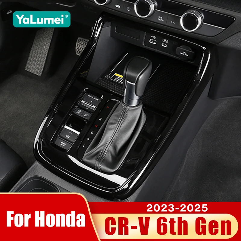 

For Honda CR-V CRV 6th Gen 2023 2024 2025 Hybrid Car Central Console Gear Shift Panel Frame Protector Cover Accessories