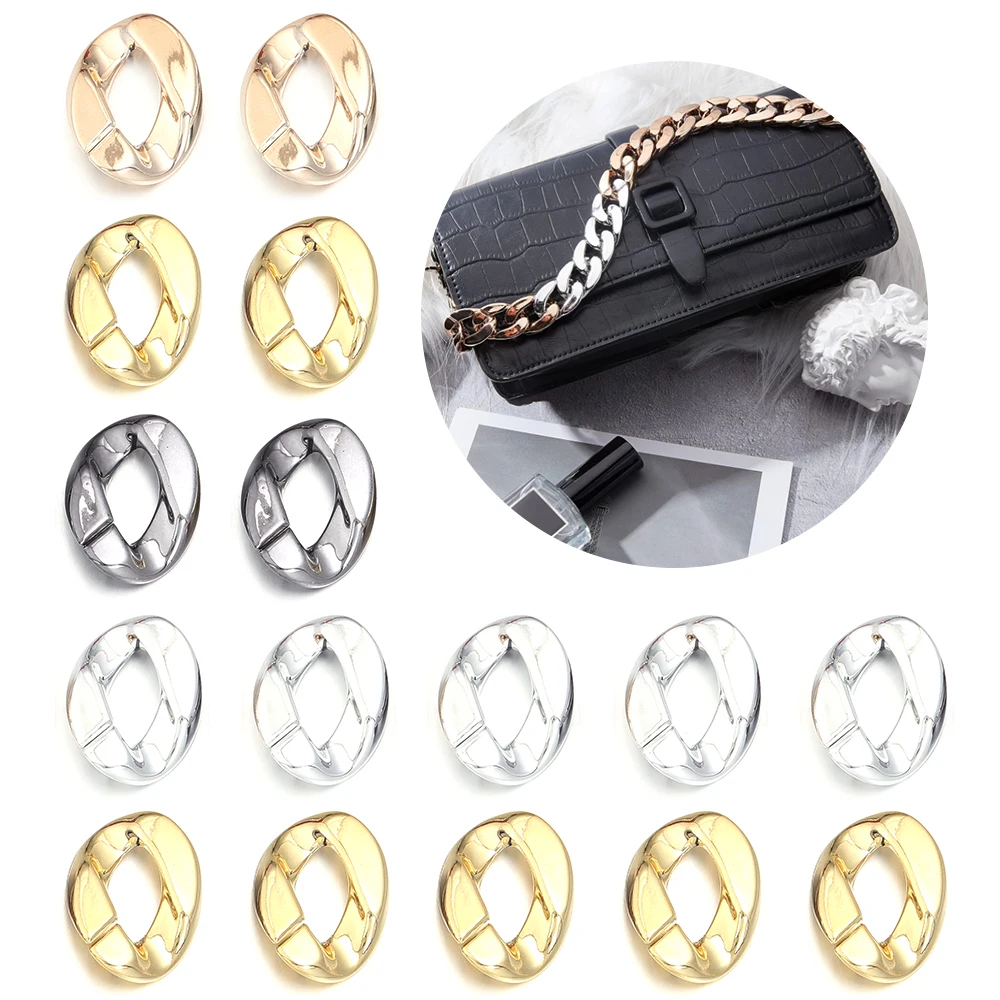 10 قطعة/الوحدة الاكريليك ربط سلسلة المشبك مطلية بالذهب الملتوية المفتوحة مشبك الخرز موصلات DIY بها بنفسك صنع المجوهرات قلادة سلاسل المفاتيح #6