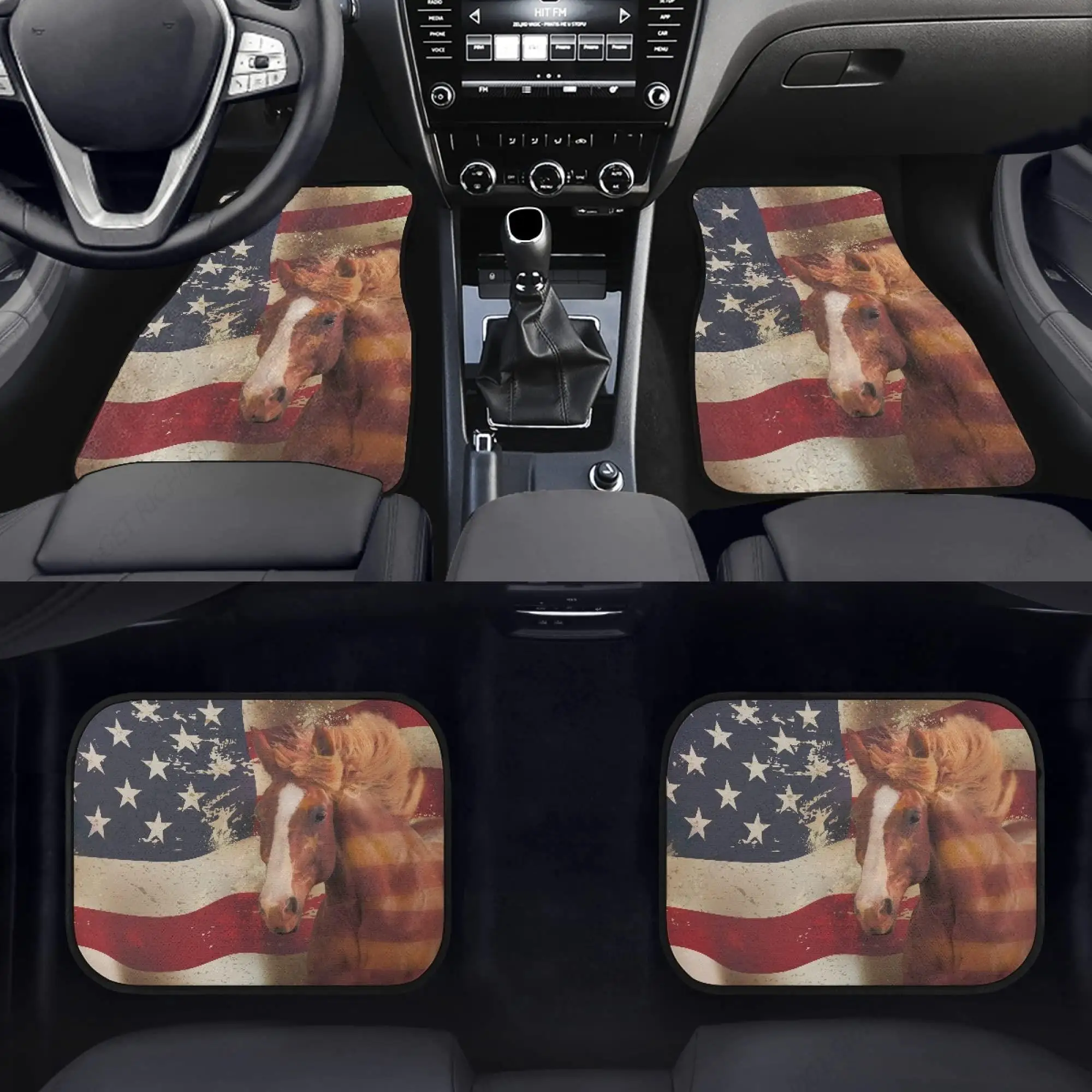 

Альфомбра Винтаж Кон Банра EE. UU., Alfombrillas Para El Suelo L Coche, Juego 4-й шт. Пара Coche/намиón/SUV, Alfombrillas Lante