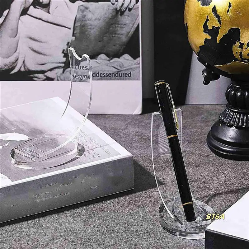 4 Pieces Of Acrylic Pen Holder Display Stand Suitable For Home School Office Or Shop (Transparent)