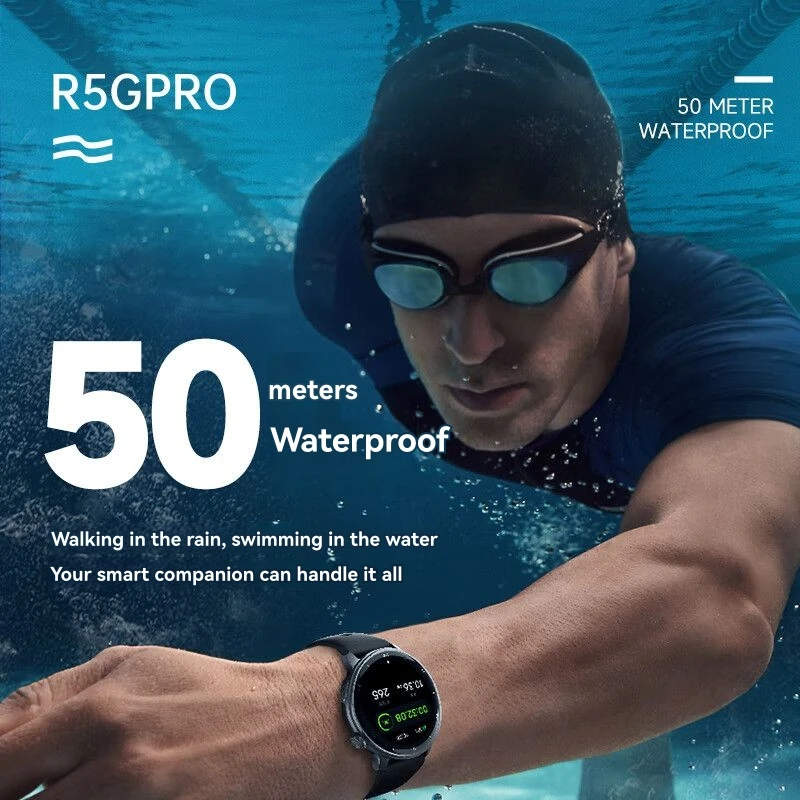 Reloj inteligente KAPULUN para hombres y mujeres, AMOLED de 1,43 pulgadas, pide/reparar llamadas, monitor de salud, resistente al agua 3ATM, seguimiento del sueño y actividad