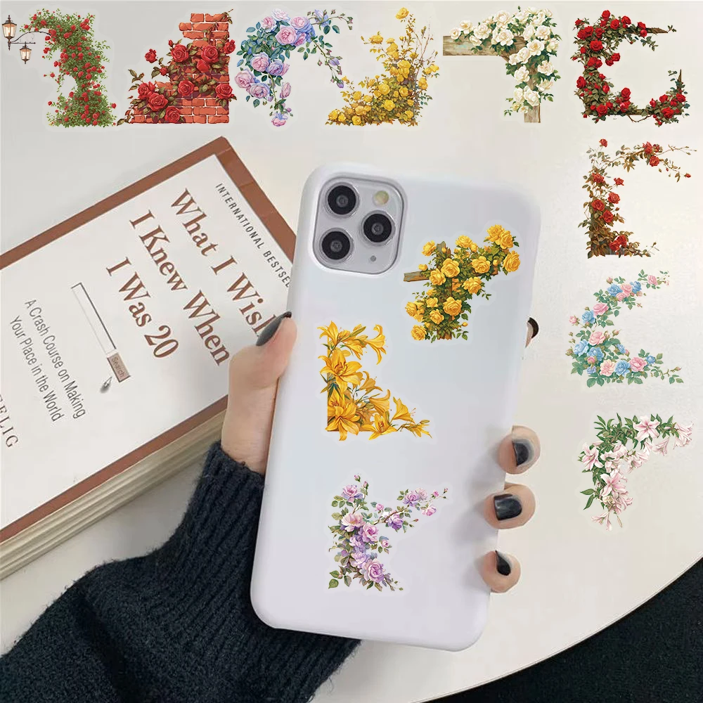 50/100 pezzi grappoli di fiori vintage adesivi nostalgia creativo bicicletta telefono streetwear skateboard bagagli adesivo graffiti