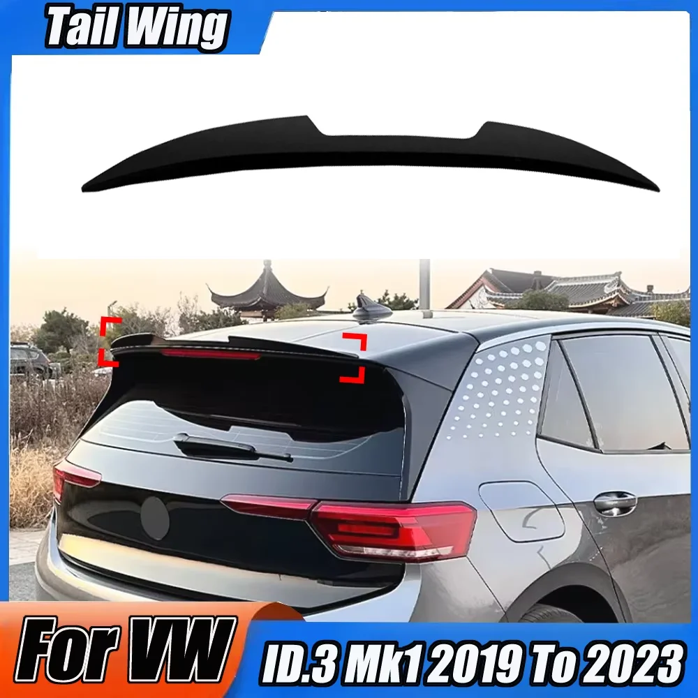 Auto Tail Wing Spoiler Accessories For Volkswagen ID.3 Mk1 2019-2023 Rear Trunk Blade Spoiler Rear tailgate Roof Extensions Wing