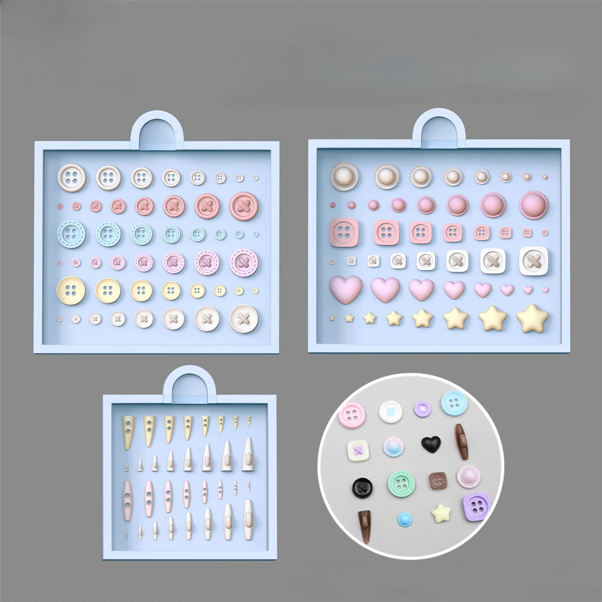 Diy Claw Button Silicone Molds 3d Round Button Fondant Candy Chocolate Mould Epoxy Resin Mold Cake Decoration Accessories