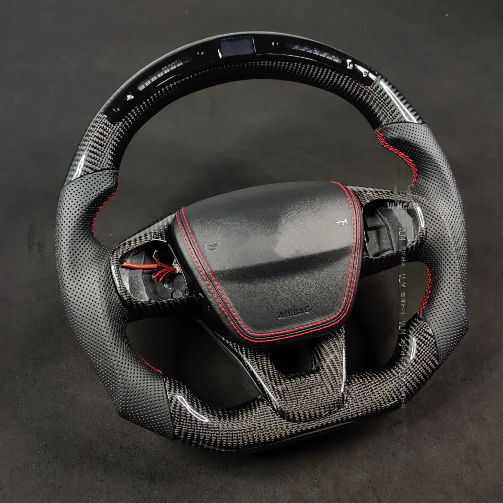 Carbon Fiber Steering Wheel for Ford Fiesta ST-Line MK8 2008–2019 Custom Sport Racing Wheel Upgrade Fits MK6 MK7 ST Hatchback view 4