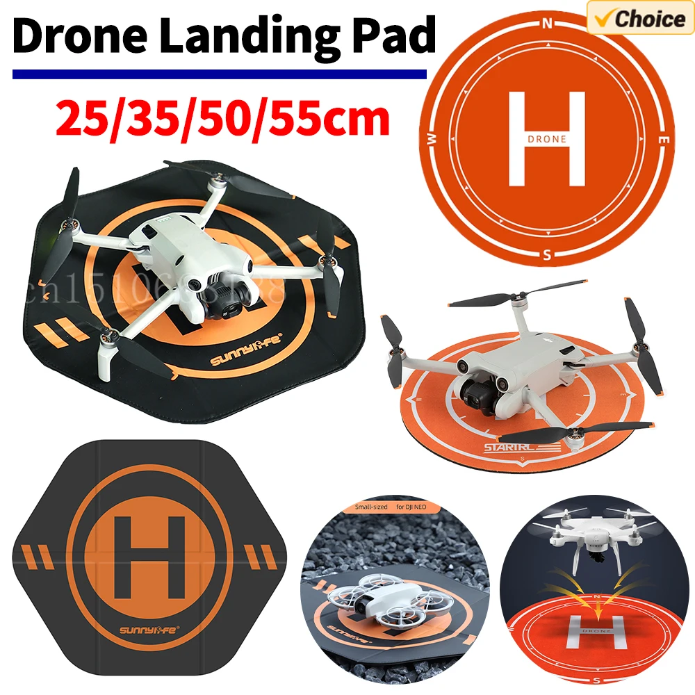 

35 см посадочная площадка для дрона, универсальный складной посадочный коврик, двухсторонняя посадочная площадка для самолета для DJI NEO/Mini4Pro, аксессуары для дронов