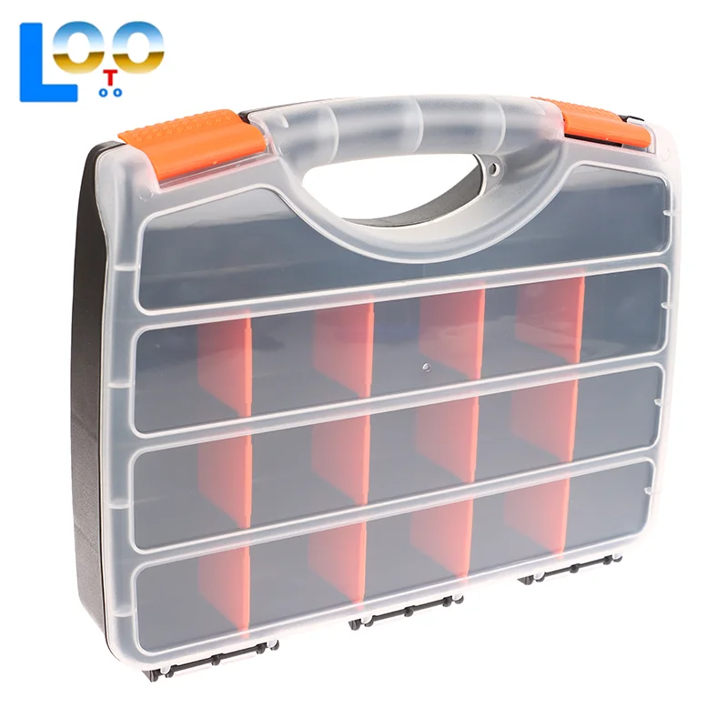 منظمات صندوق الأدوات ومقصورة حاوية بلاستيكية للتخزين وحافظة صدر قابلة للفصل قابلة للتعديل لبرغي تثبيت الأجهزة